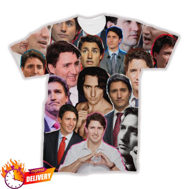 Justin Trudeau 3D Collage Face Shirt