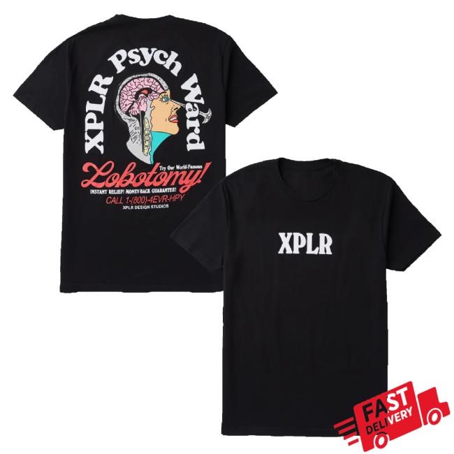 Official Xplr Shop Xplr Psych Ward Lobotomy Unisex Sweatshirt Black