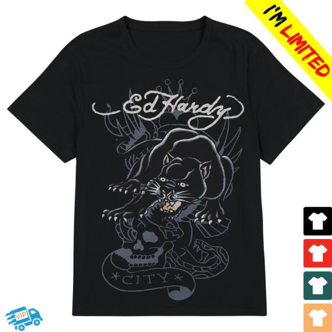 Official Ed Hardy Merch Store Crouching Panther Tee EdHardy Apparel Clothing Shop