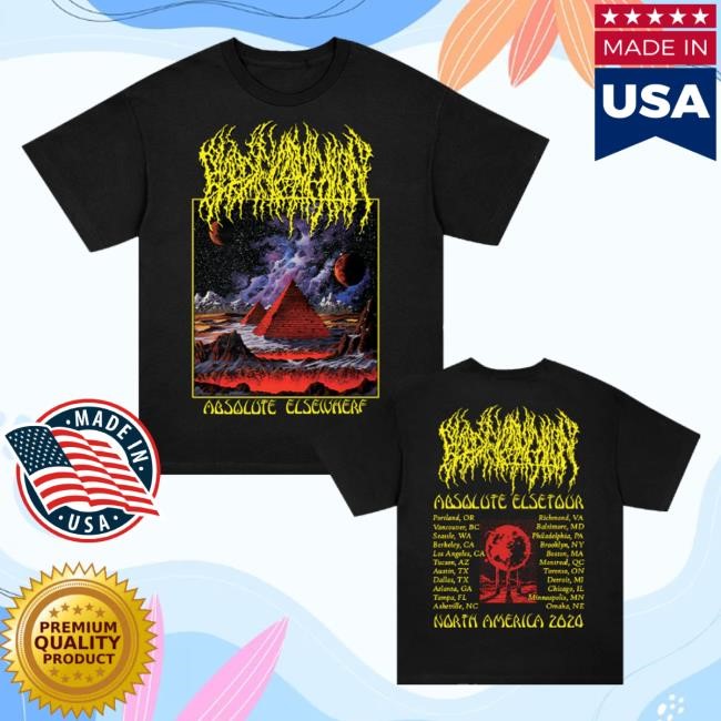 Official Blood Incantation Merch Store Absolute Else Tour Nga 2024 Cover T-Shirt (Black) Shirts