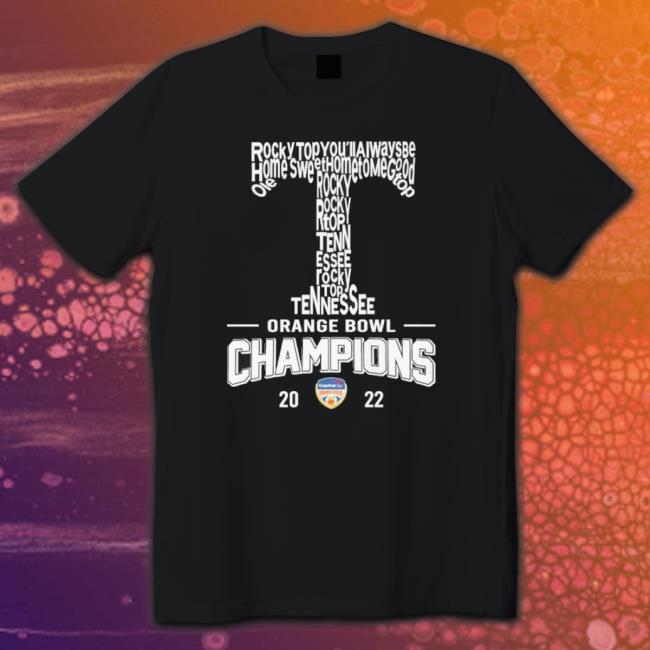 2022 Orange Bowl Champions Tennessee Volunteers Players Names Logo T shirt
