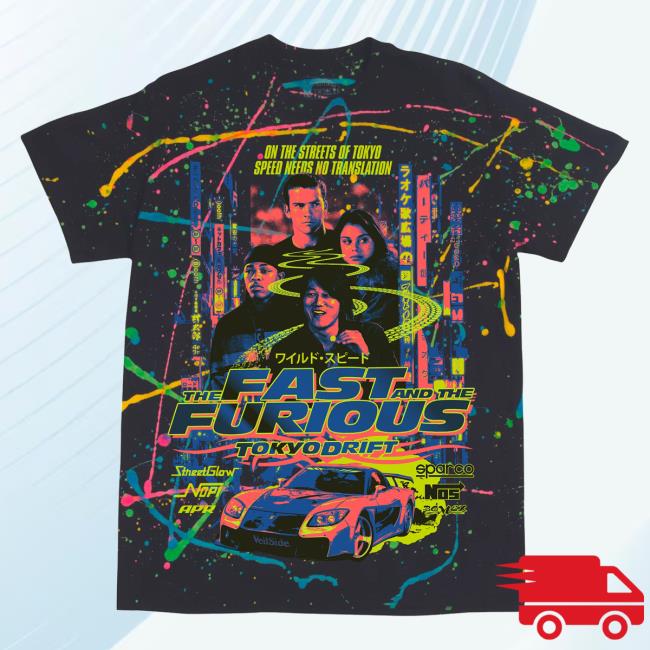 Official Studiohouse Designs Fast And Furious Ff Tokyo Drift Tie Dye New Shirt Tokyo Nights