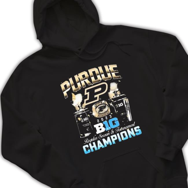 Purdue Men’S Basketball 2023 B1g Regular Season And Tournament Champions Sweatshirt Purdue Men’S Basketball 2023 B1g Regular Season And Tournament Champions Crewneck Sweatshirt