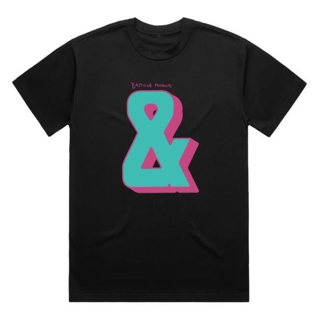 Bastille Merch Shop Bastille Ampersand Logo Black Hooded Sweatshirt
