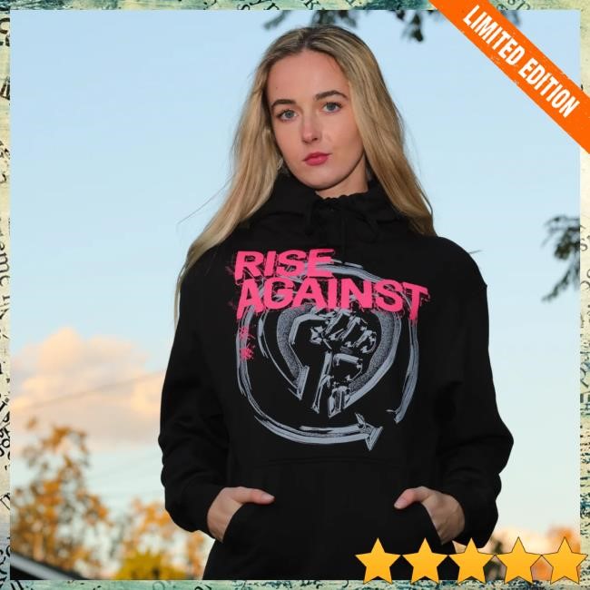 Rise Against Dual Heartfist Logo New Shirt