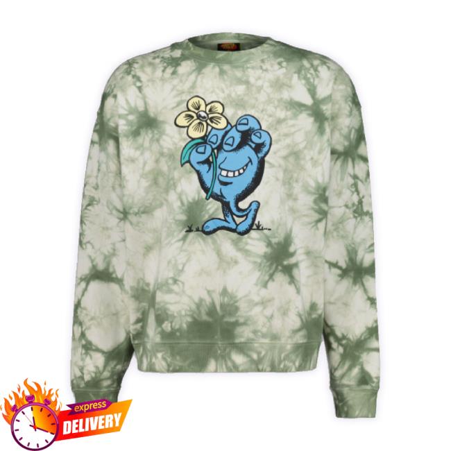 Official Santa Cruz Grünes Tie-Dye Hoodie Sweatshirt Mit Aufdruck