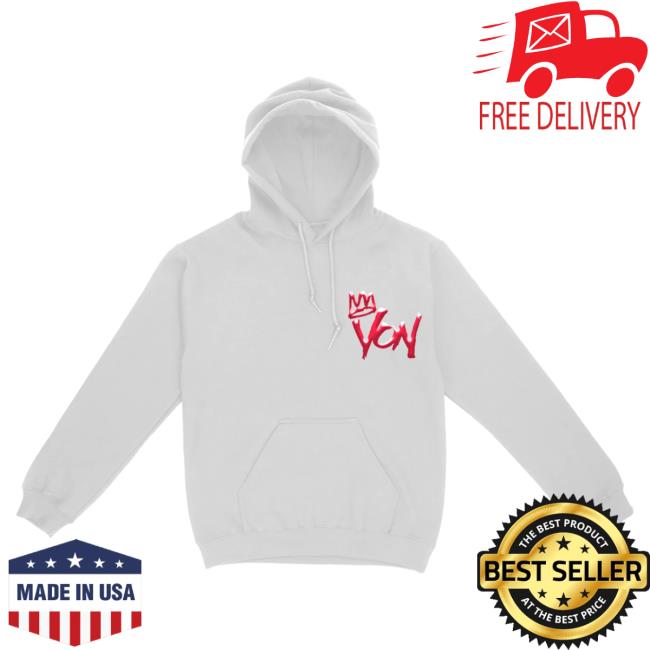 Official Merch Bar Store King Von Top Of The World Crew White MerchBar KingVon Apparel Clothing Shop