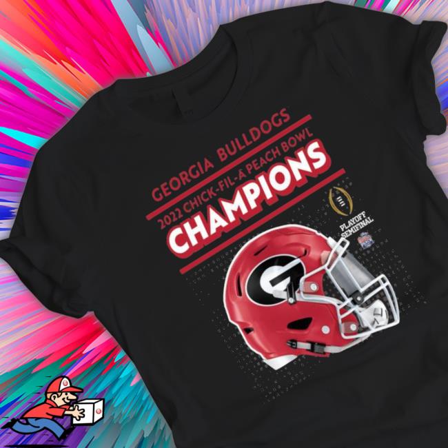 Georgia Bulldogs College Football Playoff Peach Champ 2022 Peach Bowl Champion T-Shirt