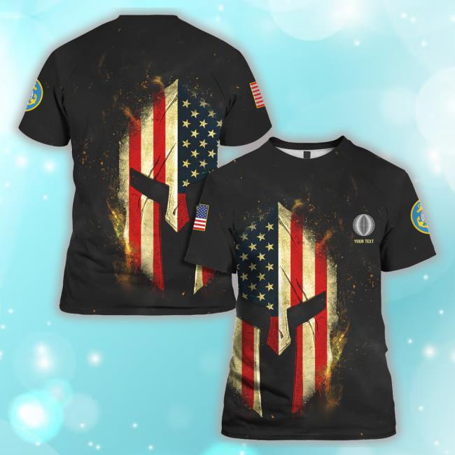 Custom 3D All Over Prints New Shirt Personalized Name And Ranks, Spartan Warrior