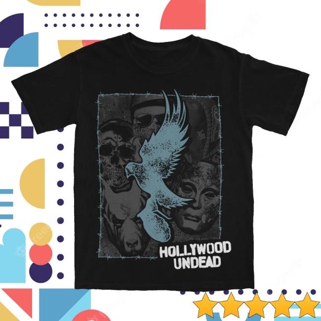Sumerian Records Store Hollywood Undead Masks Black Tee Shirt