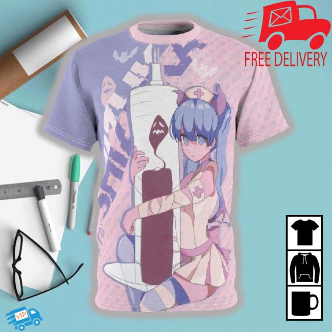 Shizuka V2 Kawaii Anime Nurse - Creepy Cute - Unisex Aop Cut & Sew Unisex Sweatshirt