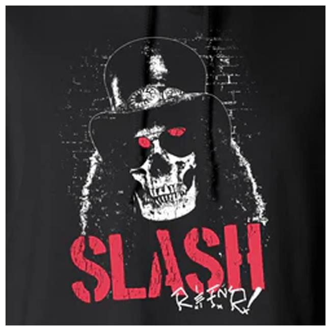 Slash Merch Skull Portrait Black Pullover Hoodie
