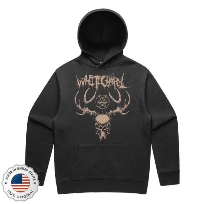 Whitechapel Merch Shop Store Official Hymns Faded Black Hoodie