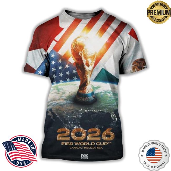 The Countdown To The 2026 Fifa World Cup In Canada Mexico Usa 3D T-Shirt