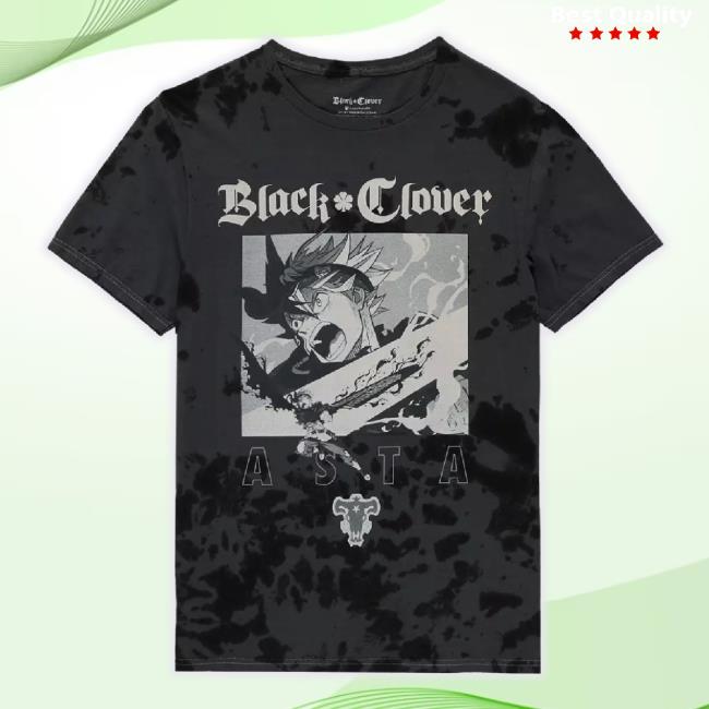 Original Black Clover Asta Grey Tie-Dye TankTop