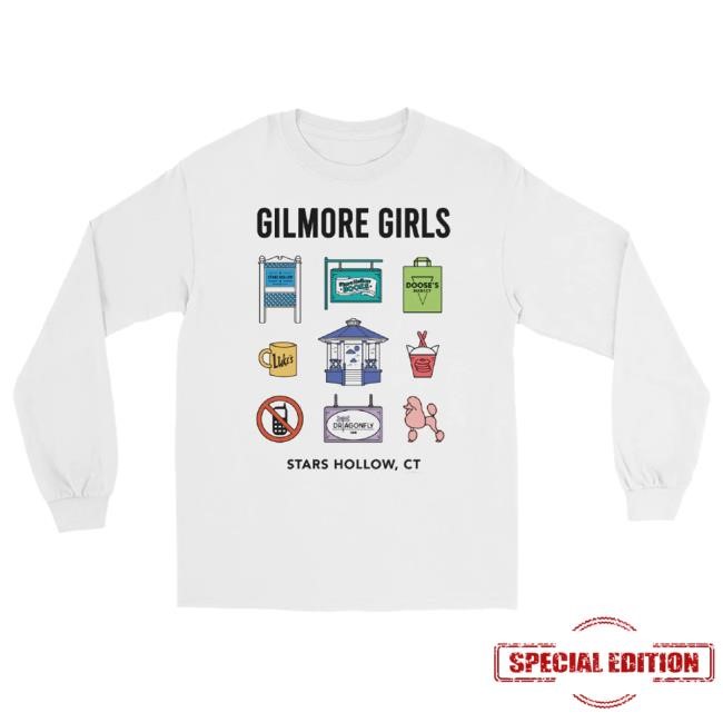 Wbshop Merch Gilmore Girls Stars Hollow Icons Long Sleeve Long Sleeve Shirt